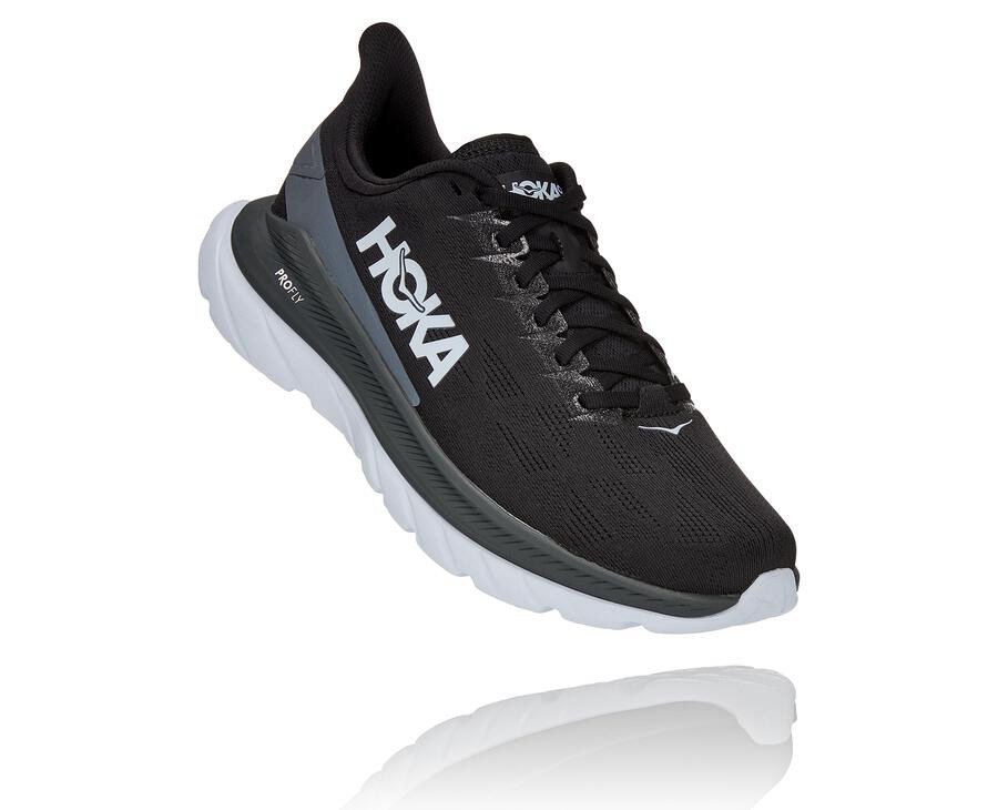 Tenis Hoka One One Hombre Negros/Blancos - Mach 4 - YQJC40526